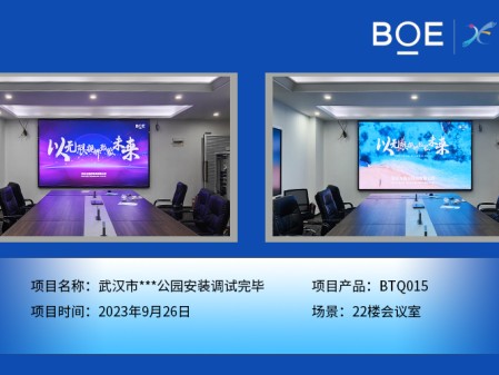 孝感武漢市**公園22樓會議室BTQ015安裝調試完畢