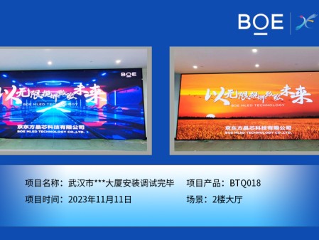 孝感武漢市***大廈2樓大廳BTQ018安裝調(diào)試完畢