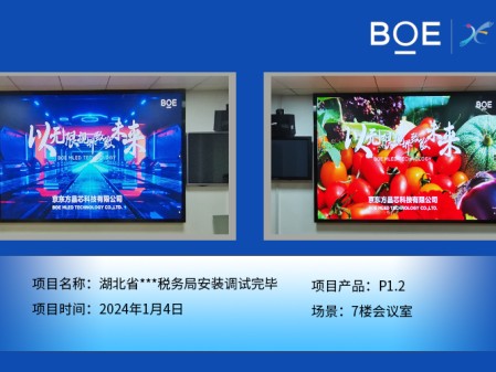 孝感湖北省***稅務(wù)局7樓會(huì)議室P1.2安裝調(diào)試完畢