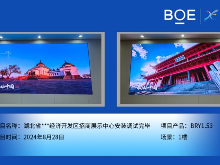 孝感湖北省***經(jīng)濟開發(fā)區(qū)招商展示中心安裝調試完畢