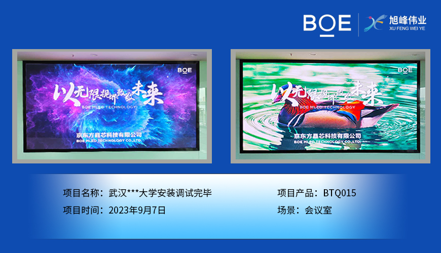 襄陽武漢***大學(xué)會(huì)議室BTQ015安裝調(diào)試完畢