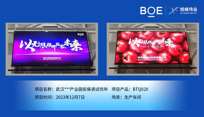 神農(nóng)架武漢**產(chǎn)業(yè)園生產(chǎn)車間BTQ020安裝調(diào)試完畢