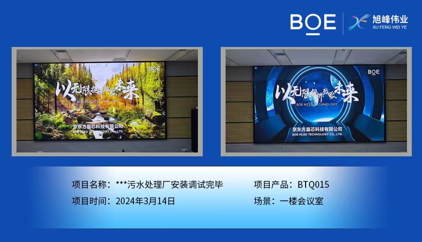 恩施**污水處理廠一樓會(huì)議室BTQ015安裝調(diào)試完畢
