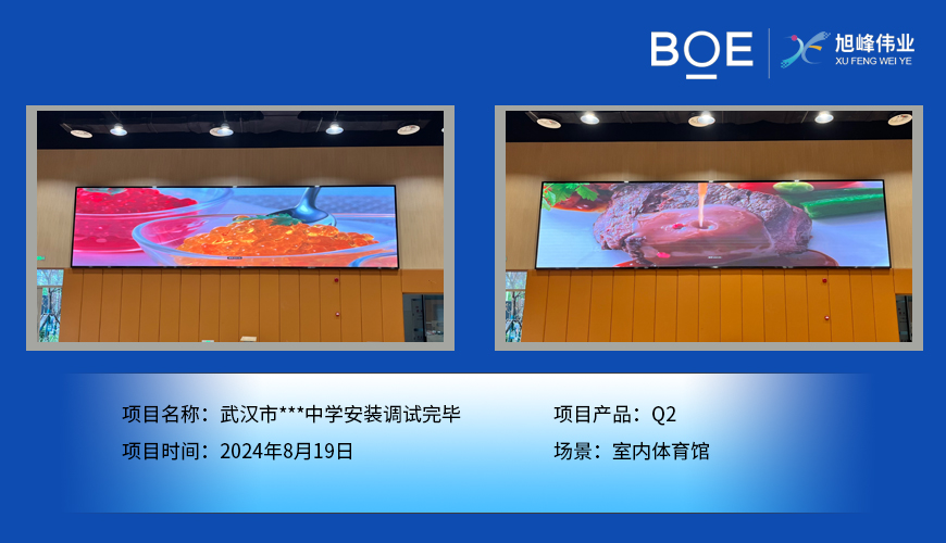 孝感武漢市***中學(xué)安裝調(diào)試完畢